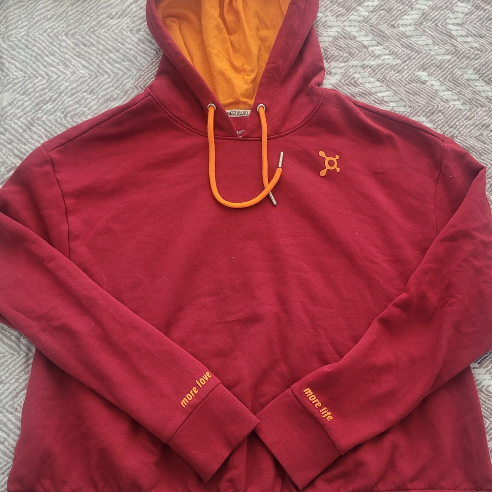 Red and Orange Hoodie with Logo